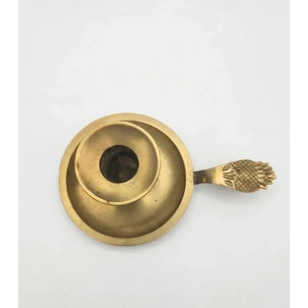 Brass Chamber Candlestick Holders Ornate Made In India